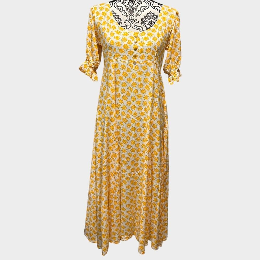 Faithfull the Brand NWT Linnie Floral Midi Dress S/4